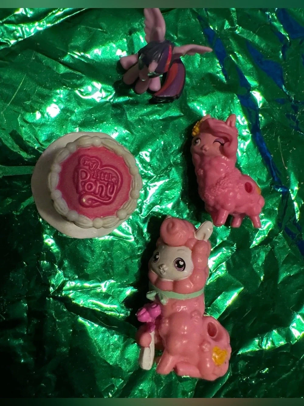 My little pony the movie mini figures & Polly pocket pink dragon, purple panda